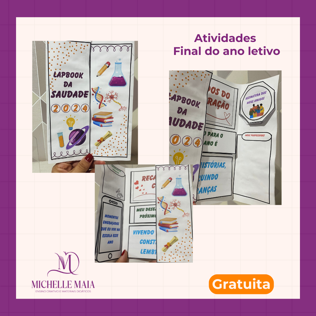 Atividades para o final do ano letivo - Prof. Michelle Maia